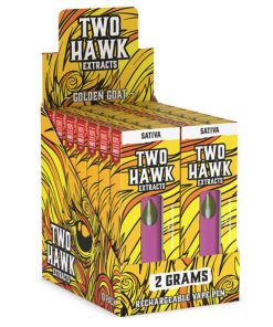 Alternative view of HHC Vape Pen – Golden Goat – Sativa 2G – Two Hawk Hemp Co.
