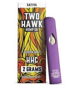 HHC Vape Pen – Golden Goat – Sativa 2G – Two Hawk Hemp Co.