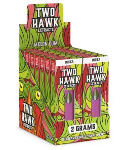 HHC Vape Pen – Melon Gum – Indica 2G – Two Hawk Hemp Co.