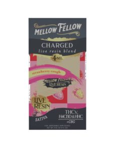 Charged Blend Live Resin HHC Vape With H4CBD + CBG + THCv – Strawberry Cough – Mellow Fellow